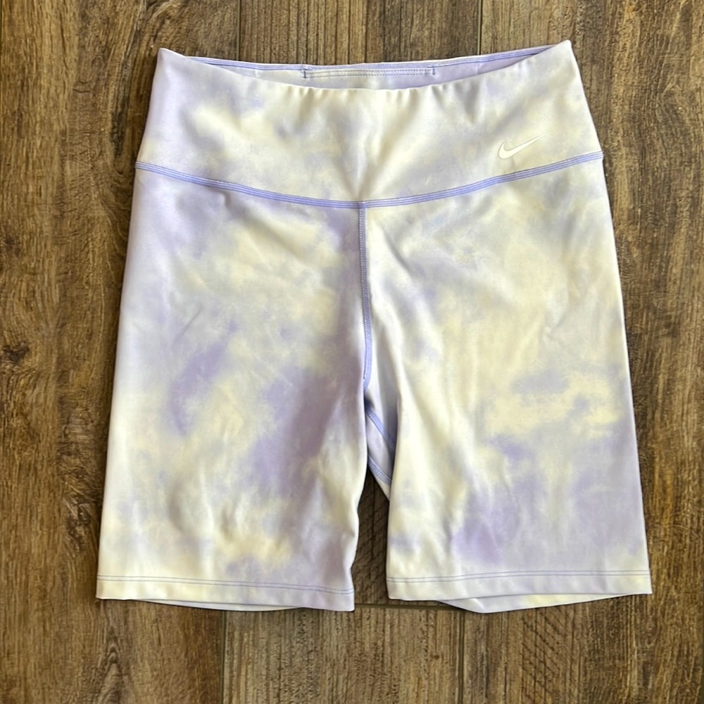 Nike Tie Dye Biker Shorts - Purple - M